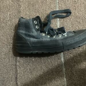 Black textured converse